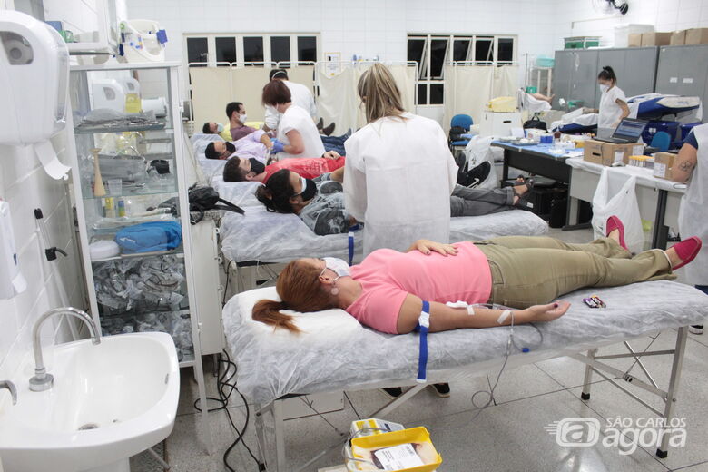 Doação de sangue na Unicep São Carlos - Crédito: divulgação