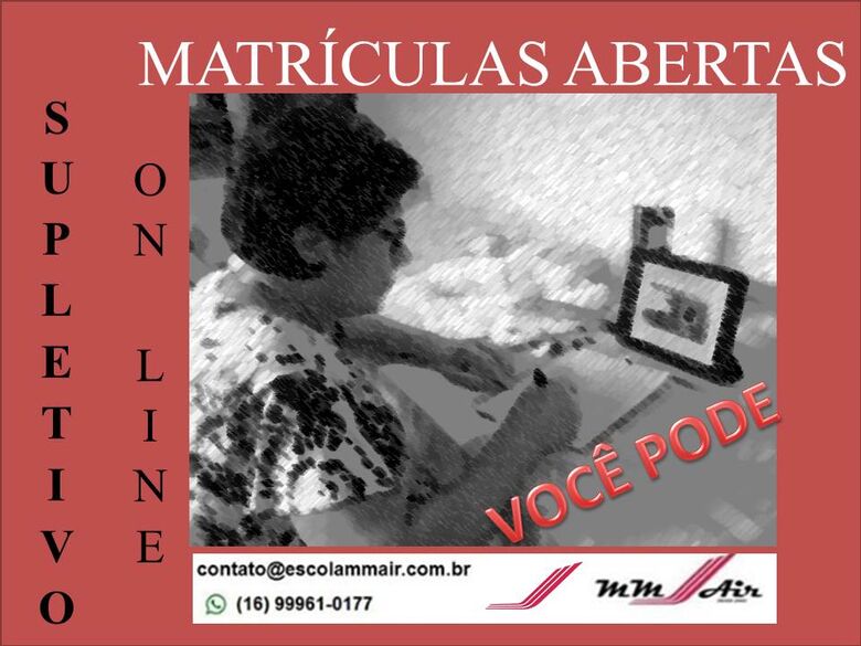 Faça supletivo on-line. Termine o 3º ano na MM Air -