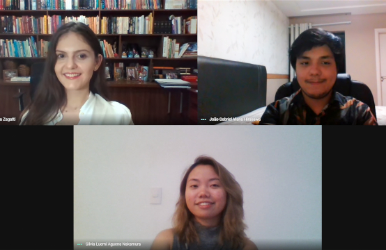 Integram a equipe os graduandos João Gabriel Viana Hirasawa e Mariana Zagatti Sabino - Crédito: Reprodução