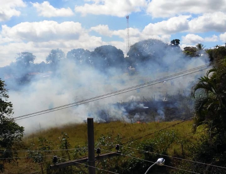 Queimada atinge terreno no Cidade Jardim - Crédito: Whatsapp SCA - 99963-6036