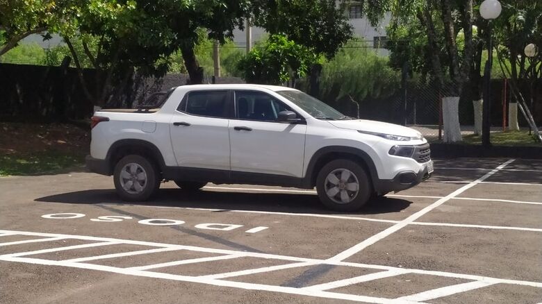 Fiat Toro roubada foi recuperada pela PM - Crédito: Maycon Maximino