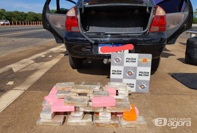 Os 50 tijolos de cocaína seguiam para São Bernardo do Campo/SP - Crédito: divulgação