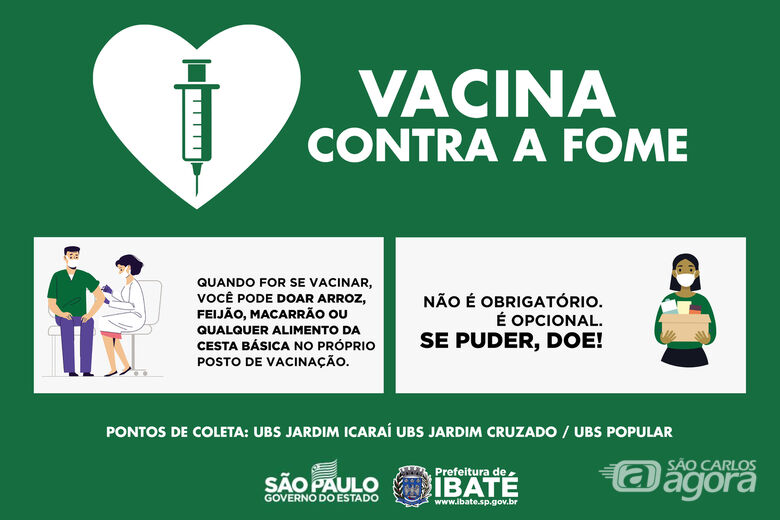 Prefeitura de Ibaté ‘abraça’ a campanha estadual “Vacina Contra a Fome” - 