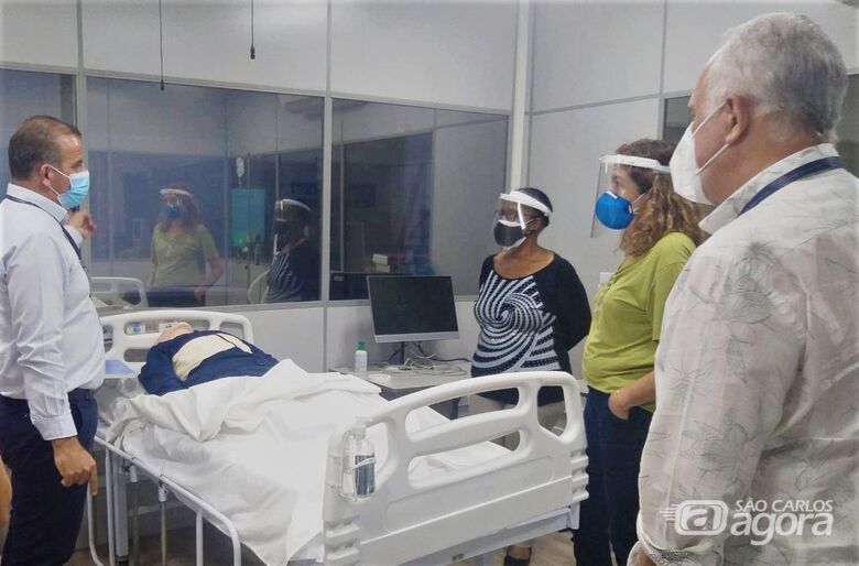 Supervisoras da Diretoria de Ensino de São Carlos em visita ao Centro de Simulação Realística do IEP - Crédito: Divulgação