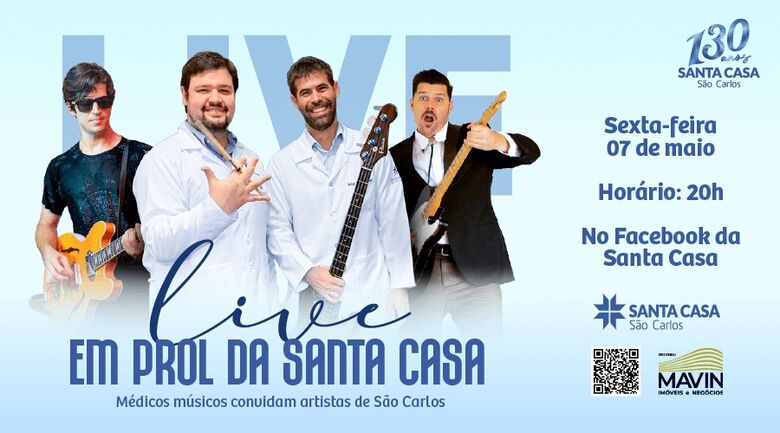 Artistas de São Carlos fazem lives em prol da Santa Casa -