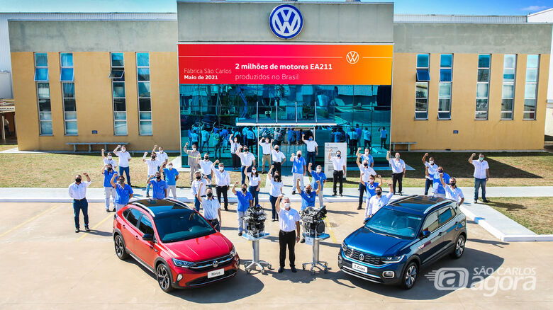 VW São Carlos alcança 2 milhões de motores EA211 produzidos - Crédito: Divulgação/Pedro Danthas