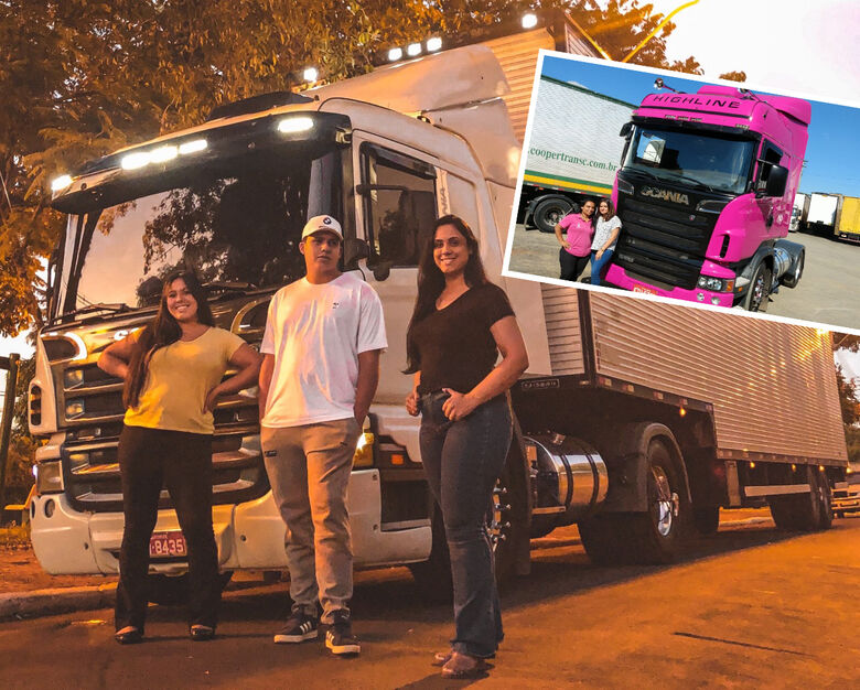 Mamães caminhoneiras de São Carlos: exemplos de superação e garra. Dirigem brutos, mas com muito amor e carinho - Crédito: arquivo pessoal