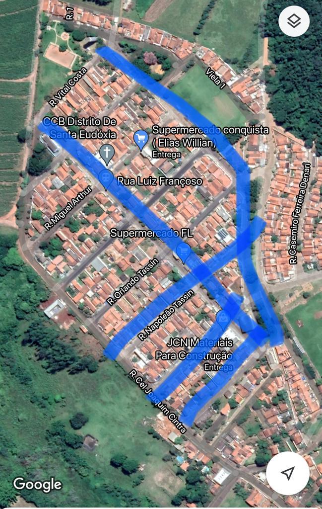 Santa Eudóxia: Recapeamento de cinco ruas e a iluminação da rua do Cemitério são conquistas do mandato de Roselei - Crédito: Divulgação