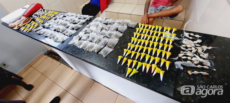 A droga que estava em poder do suspeito no Cidade Aracy 2 - Crédito: Maycon Maximino
