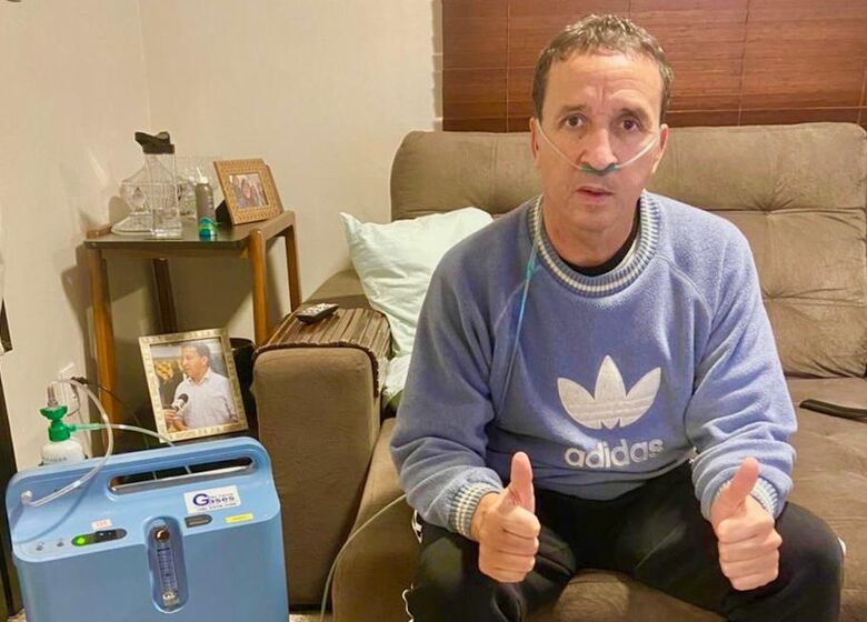 Em sua residência, Edson Ferraz dá continuidade ao tratamento e se recupera da Covid-19 - Crédito: divulgação