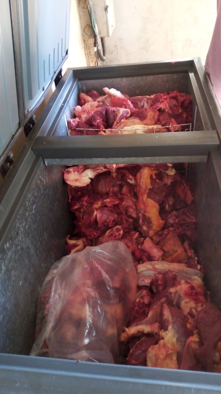 Carne do animal estava em um freezer na casa do receptador no Jardim América - Crédito: Divulgação