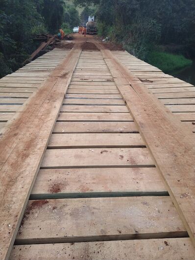 Ponte em Santa Eudóxia já está liberada - Crédito: Divulgação