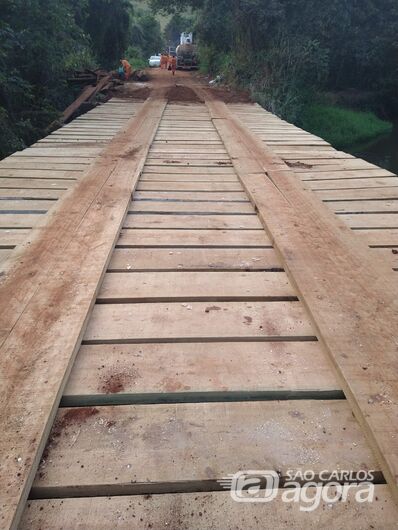 Ponte em Santa Eudóxia já está liberada - Crédito: Divulgação