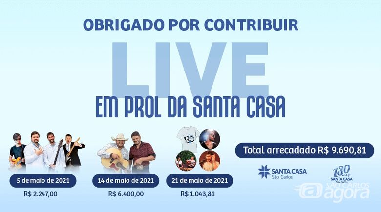 Santa Casa divulga balanço de lives realizadas em prol do hospital - Crédito: Divulgação