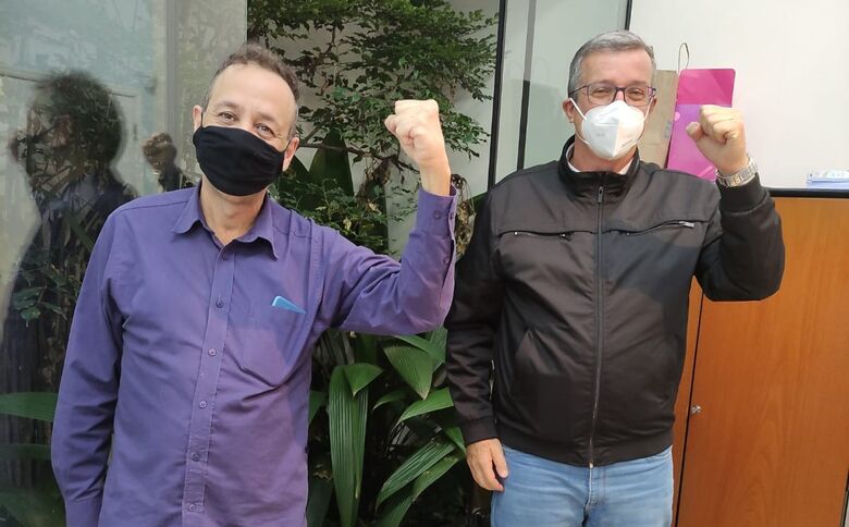 Nino ao lado do ex-presidente do PSB, Chico Loco - Crédito: Divulgação