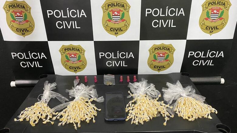 A droga que foi apreendida pelos policiais da Dise após operação no CDHU - Crédito: Divulgação