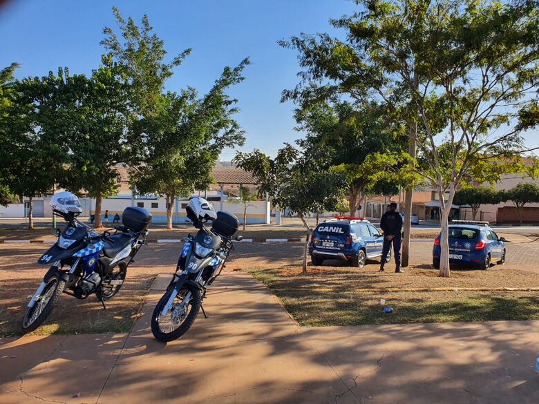 Guardas municipais durante a ação de combate à criminalidade - Crédito: Divulgação