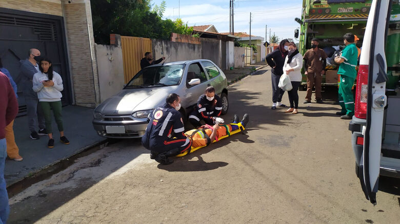 Gari é atropelado durante o serviço no Maria Estela Fagá - Crédito: Maycon Maximino