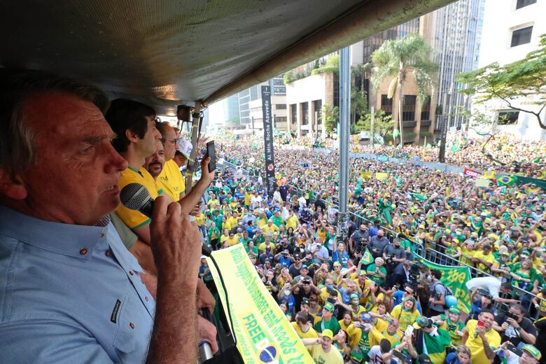 Presidente discursa em manifestação de apoiadores em SP - Crédito: Foto: Isac Nóbrega/PR