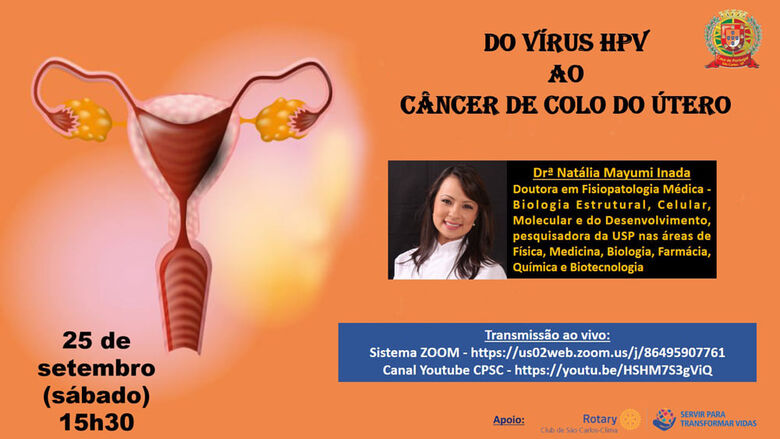 Casa de Portugal de São Carlos realiza videoconferência abordando vírus do HPV e câncer de colo de útero -