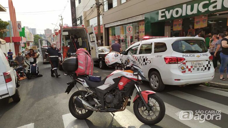 Motociclista sofre acidente no Centro - Crédito: Maycon Maximino