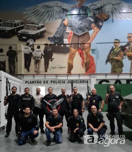 Policiais civis do GOE de São Carlos participam de treinamento na capital - Crédito: divulgação