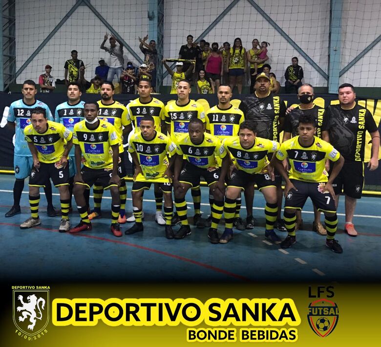 O Deportivo Sanka/Bonde Bebidas acabou derrotado na rodada do Torneio de Futsal - Crédito: Divulgação