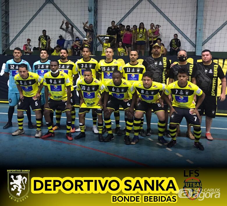 O Deportivo Sanka/Bonde Bebidas acabou derrotado na rodada do Torneio de Futsal - Crédito: Divulgação