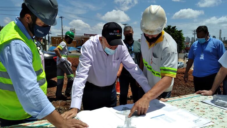 Airton Garcia visita canteiro de obras da RUMO na Praça Itália - Crédito: divulgação