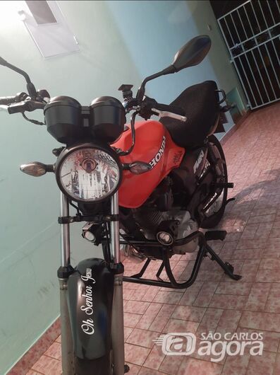 A moto que foi furtada na Vila Santa Madre Cabrini - Crédito: Divulgação