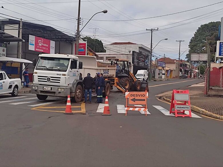 Saae realiza obras em rua na Vila Prado - Crédito: Divulgação