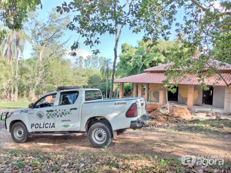 Local onde ocorreu a degradação em área de proteção permanente - Crédito: Divulgação