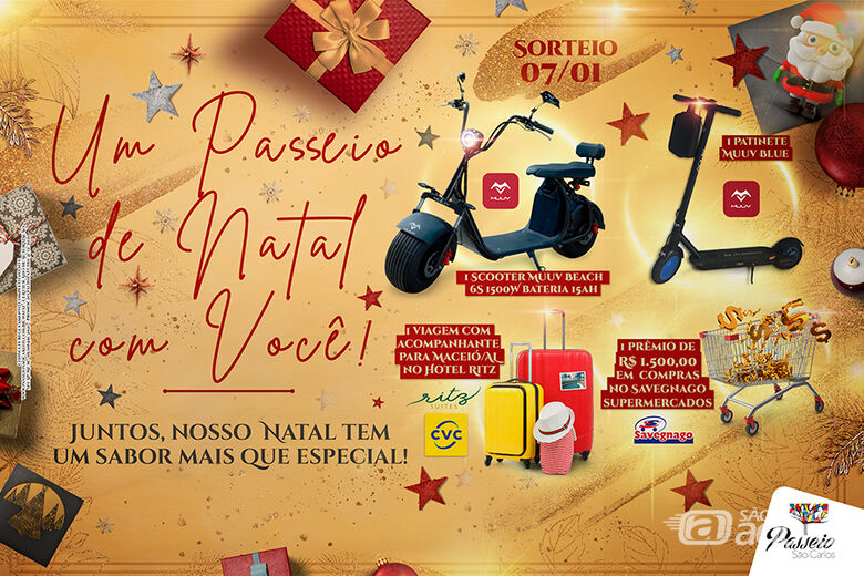 Passeio São Carlos sorteará diversos prêmios na campanha “Um Passeio de Natal Com Você” - 