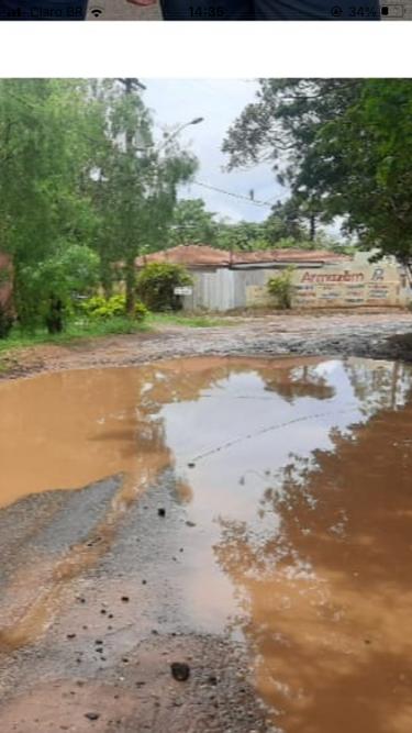 Quando chove, ruas ficam alagadas no condomínio de chácaras - Crédito: Divulgação