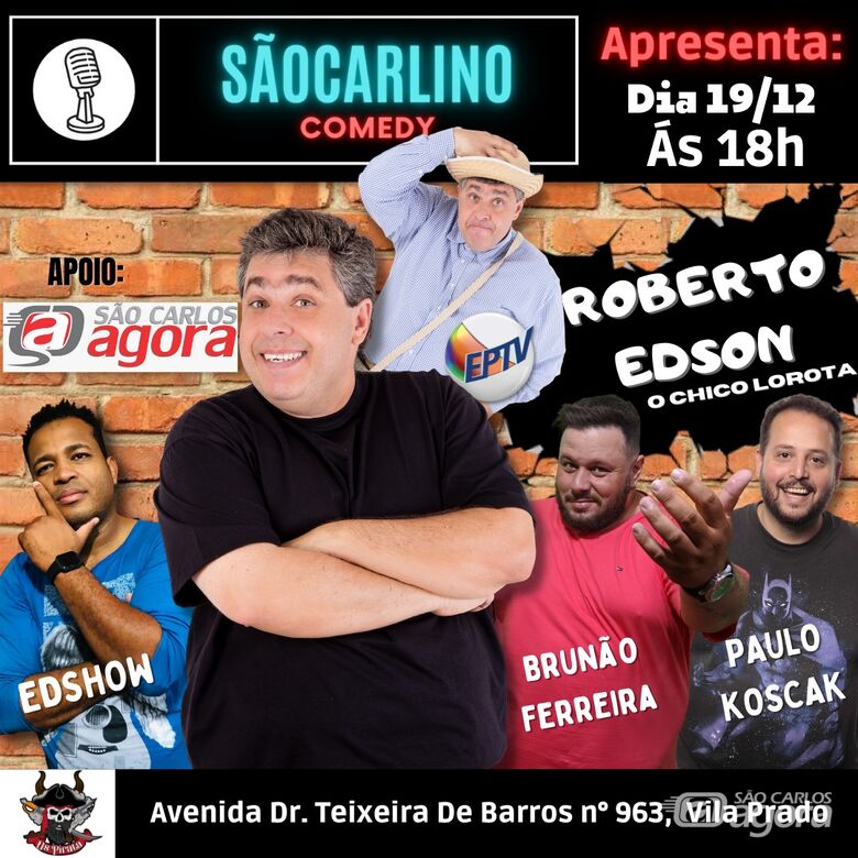 Sãocarlino Comedy promete espetáculo com muito humor -