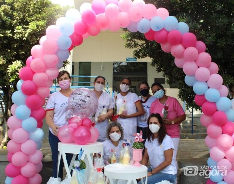 Equipe das voluntárias e enfermeiras do Banco de Leite - Crédito: Assessoria Santa Casa