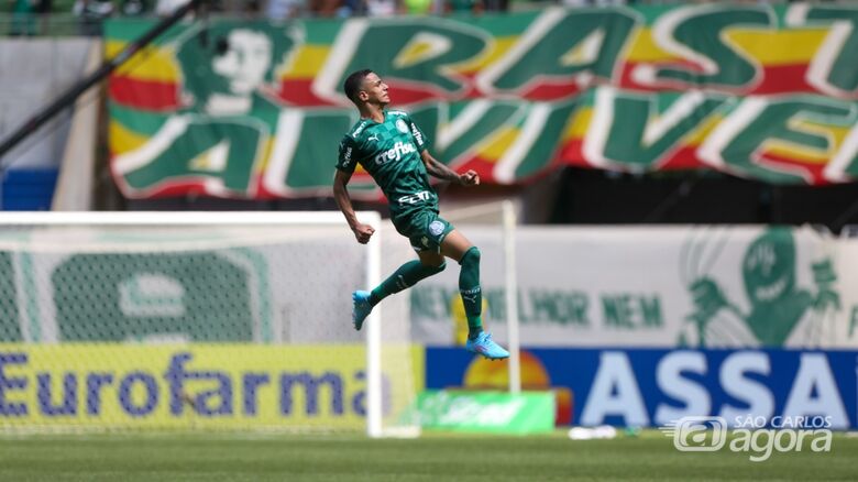 O segundo gol do Verdão foi uma pintura de Giovani (Foto: Fabio Menotti/Palmeiras) - 