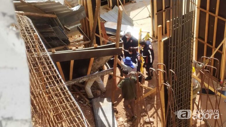 Vítima de deslizamento no momento em que era atendido pela USA - Crédito: Maycon Maximino