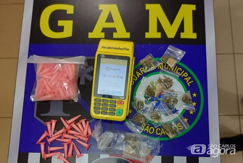 A droga apreendida pelo grupo GAM da Guarda Municipal - Crédito: Divulgação