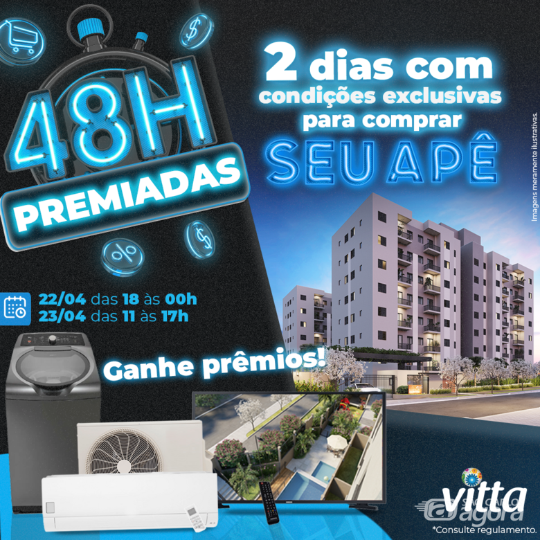 “48h Premiadas” movimentam vendas da Vitta Residencial - Crédito: divulgação