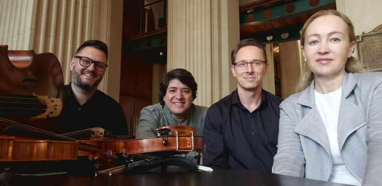 Quarteto de músicos quer promover a música clássica, atraindo espectadores com variados gostos musicais - Crédito: Divulgação