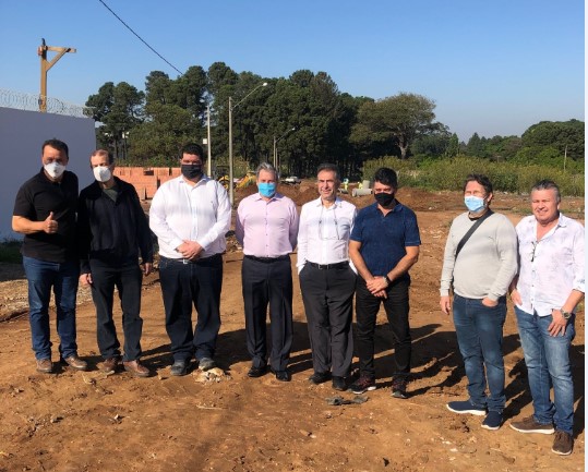 Diretores da Acisc acompanham obras da Prefeitura - Crédito: Divulgação