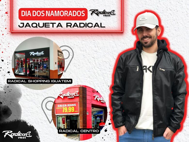 Dia dos namorados: Jaqueta de couro por 10x de R$ 36,99, somente na Radical Vest -