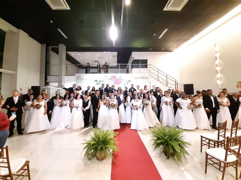 Casamento comunitário celebra a união de 45 casais - Crédito: Divulgação