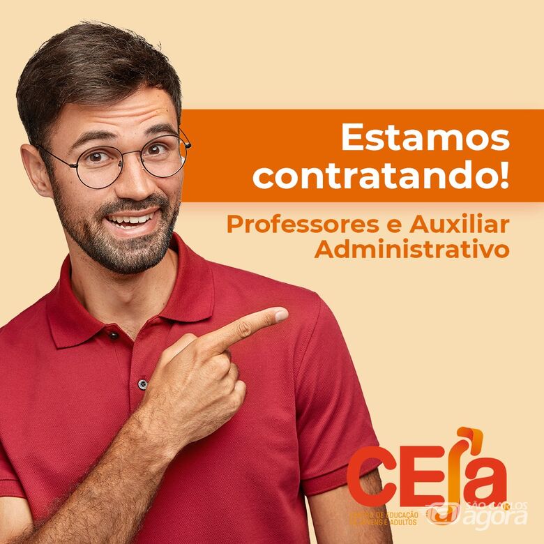 CEJA contrata professores e auxiliar administrativo - Crédito: Divulgação