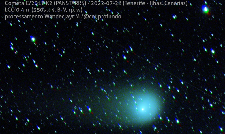 Cometa K2 chega hoje ao ponto mais próximo da Terra - Crédito: © Wandeclayt Melo - Projeto Céu Profundo