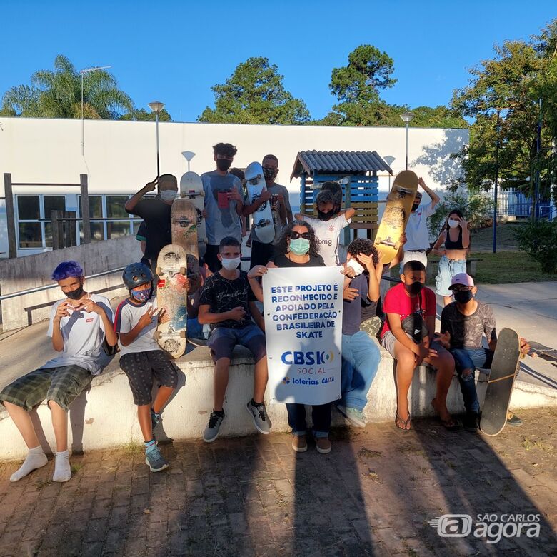 Projeto Social Skate Cidadão é realizado no Ceus das Artes no São Carlos 8 - Crédito: Divulgação