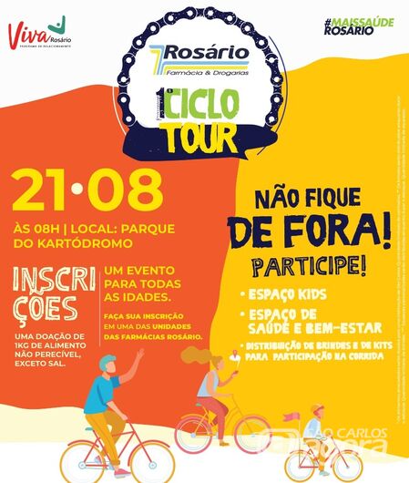 1º Ciclo Tour Rosário acontece dia 21/08 no Kartodromo - 