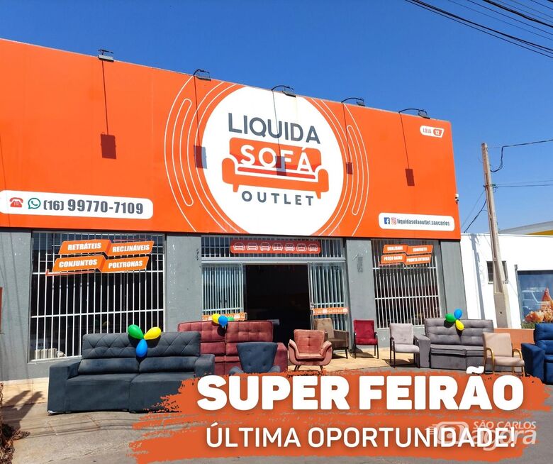 Última chance: Mega Feirão na Outlet Liquida Sofá -