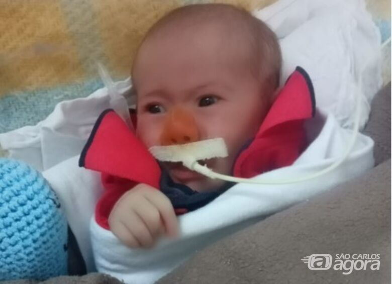 Ibateense de 2 meses aguarda vaga em hospital para crianças cardiopatas - Crédito: Arquivo Pessoal